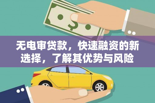 大观无电审贷款，快速融资的新选择，了解其优势与风险