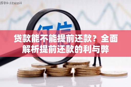 大观贷款能不能提前还款？全面解析提前还款的利与弊