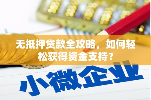 大观无抵押贷款全攻略，如何轻松获得资金支持？