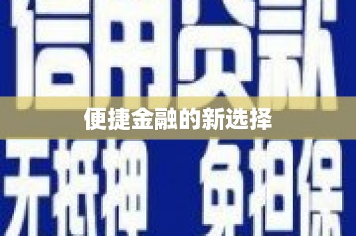 大观便捷金融的新选择