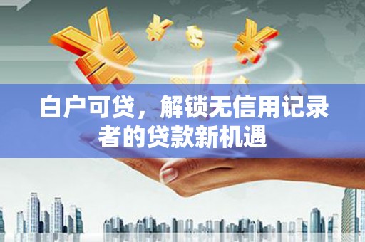 大观白户可贷，解锁无信用记录者的贷款新机遇