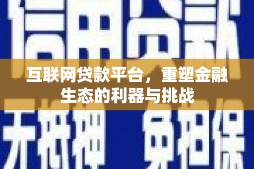 大观互联网贷款平台，重塑金融生态的利器与挑战