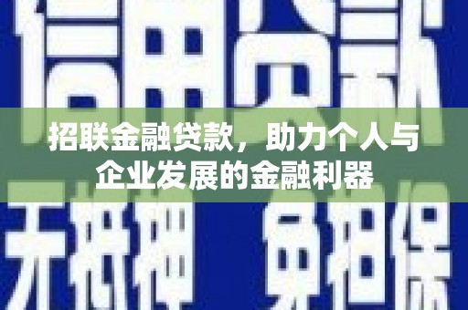 大观招联金融贷款，助力个人与企业发展的金融利器