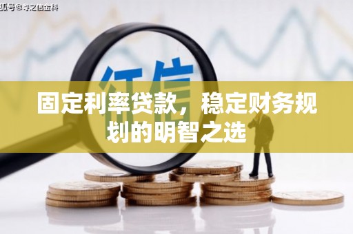 大观固定利率贷款，稳定财务规划的明智之选