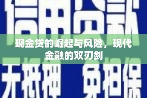 大观现金贷的崛起与风险，现代金融的双刃剑