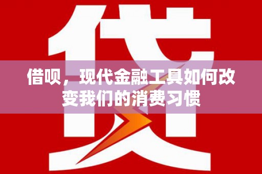 大观借呗，现代金融工具如何改变我们的消费习惯