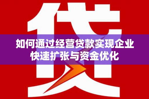大观如何通过经营贷款实现企业快速扩张与资金优化