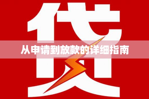大观从申请到放款的详细指南