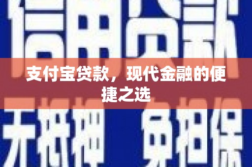 大观支付宝贷款，现代金融的便捷之选