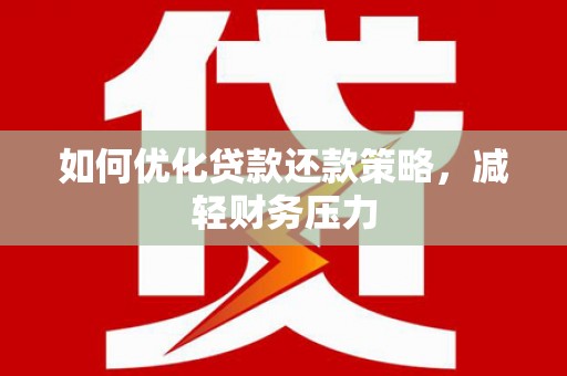 大观如何优化贷款还款策略，减轻财务压力