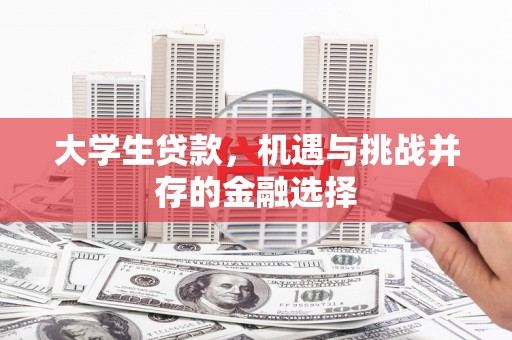 大观大学生贷款，机遇与挑战并存的金融选择